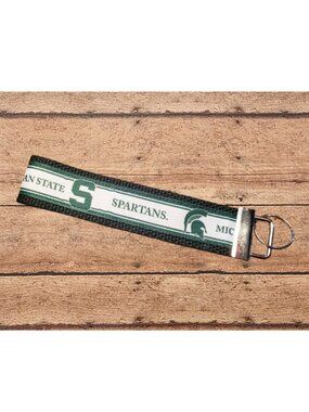 Michigan State Spartans Wristlet Keyfob / Keychain